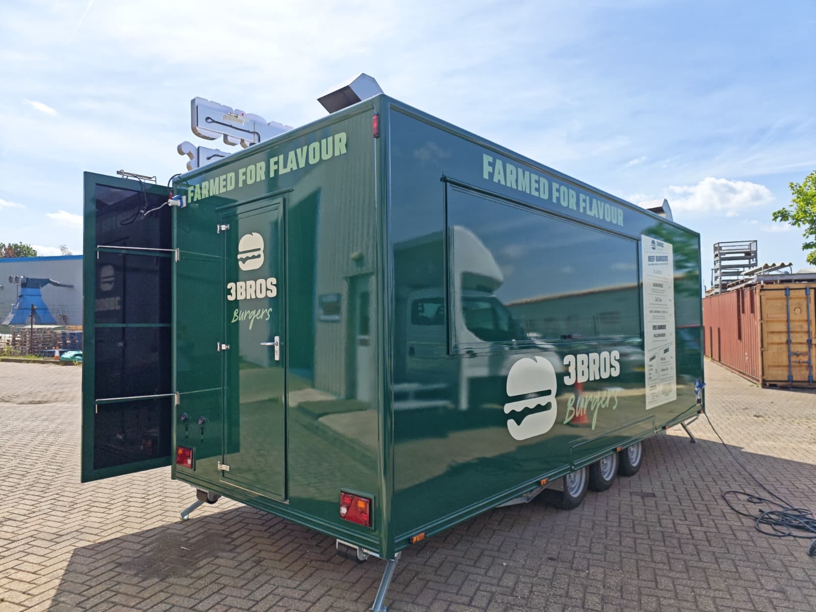 3Bros burger van serving customers